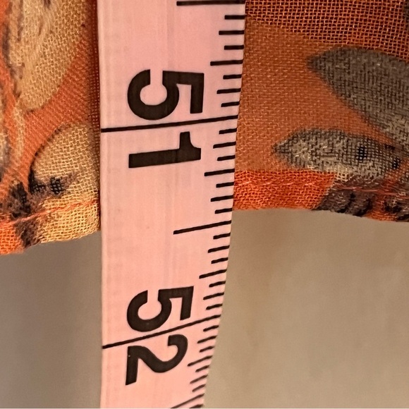 Melonie Women's Size 10 Floral Maxi Dress V-Neck Papaya Cream Sleeveless - Picture 9 of 14